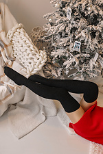 Black Italian merino wool stockings M-SOCKS 2040138 photo №1