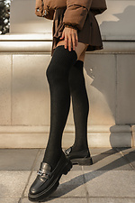 Black Italian merino wool stockings M-SOCKS 2040138 photo №9