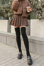 Black Italian merino wool stockings M-SOCKS 2040138 photo №12