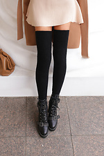 Black Italian merino wool stockings M-SOCKS 2040138 photo №18