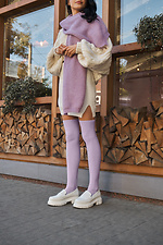 Lavender merino wool stockings over the knees. M-SOCKS 2040251 photo №6