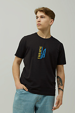 Чоловіча патріотрична футболка LUXURY з чорної бавовни GEN 9000664 фото №1