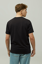 Чоловіча патріотрична футболка LUXURY з чорної бавовни GEN 9000664 фото №2